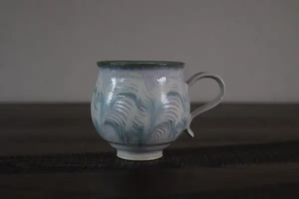 【受注生産】ねじり取手マグ Ooze Blue / 260ml